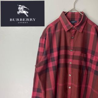 バーバリー(BURBERRY)の【美品　古着　バーバリーロンドン　Burberry チェックシャツ　アンゴラ混】(シャツ)