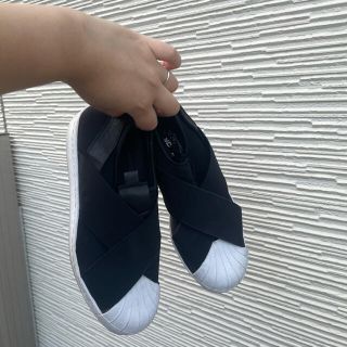 アディダス(adidas)のadidas original スリッポン 23.5cm 黒(スニーカー)