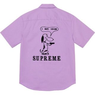 シュプリーム(Supreme)の最安値　supreme Dog S/S Work Shirt 紫　Large(シャツ)