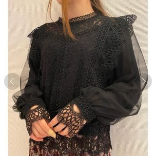 ワンウェイ(one*way)のワンウェイ 袖チュールレーストップス tops(シャツ/ブラウス(長袖/七分))