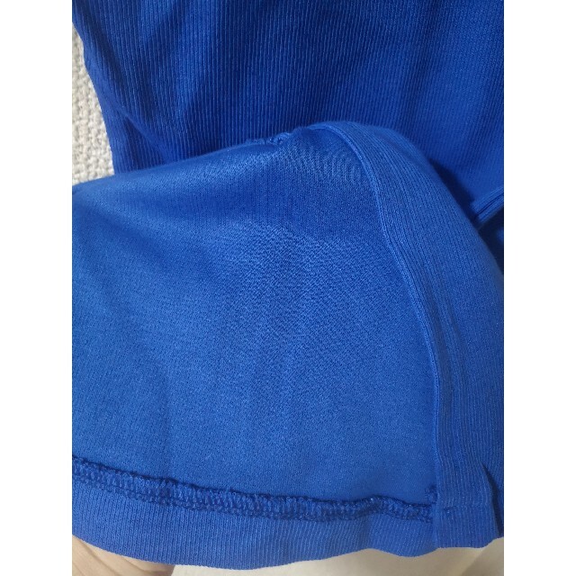 新品 韓国 東大門 SS ブルー ウェストゴム スリット ワイド パンツ 春夏 レディースのパンツ(カジュアルパンツ)の商品写真