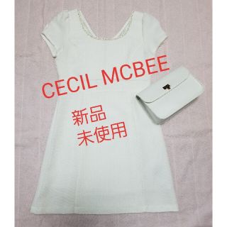 セシルマクビー(CECIL McBEE)のCECIL McBEE フレンチスリープワンピース 美(ミニドレス)