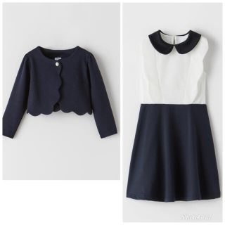 ザラキッズ(ZARA KIDS)のZARA kids セレモニーワンピース　ボレロ 2点セット♪(ドレス/フォーマル)