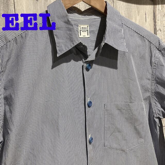 Ralph Lauren(ラルフローレン)のセール　EEL ブルー　ストライプシャツ　陶器鉛ボタン メンズのトップス(シャツ)の商品写真