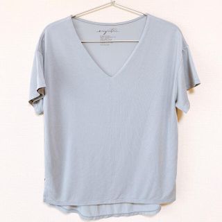 エイミーイストワール(eimy istoire)の【美品 VネックTシャツ】エイミーイストワール グレー ベーシック シンプル(Tシャツ(半袖/袖なし))