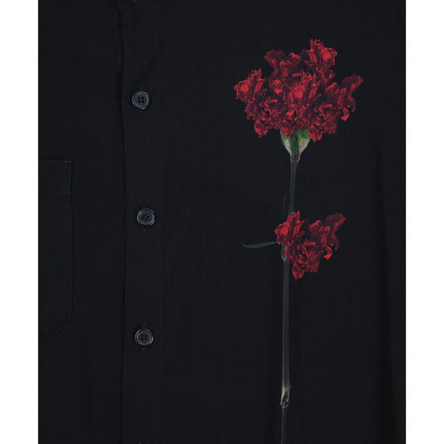 yohji yamamoto Red flower シャツ