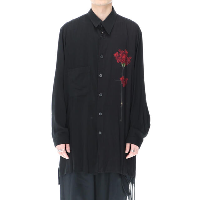 yohji yamamoto Red flower シャツ