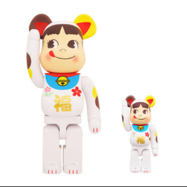 BE@RBRICK 招き猫 ペコちゃん 福 100％ ＆ 400％ - その他