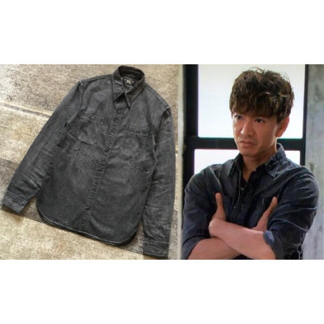 超レア 木村拓哉さん着 RRL ブラックシャンブレーシャツ デニムシャツ XS