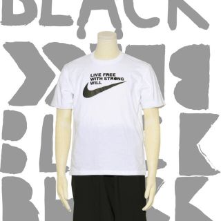 ナイキ(NIKE)のブラック コムデギャルソン NIKE コラボ メッセージTシャツ(Tシャツ/カットソー(半袖/袖なし))