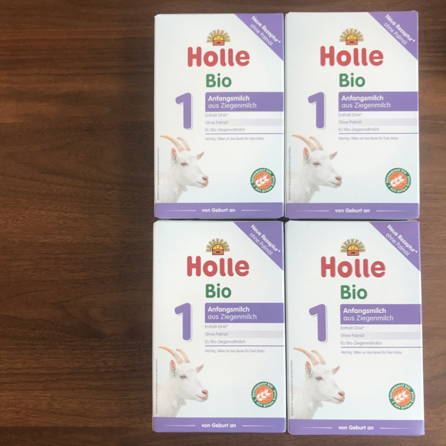 4箱　Holleホレ Bio やぎの粉ミルク ステップ1 (新生児〜)