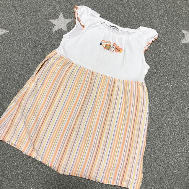 familiar(ファミリア)のfamiliar  ワンピース　半袖　100 キッズ/ベビー/マタニティのキッズ服女の子用(90cm~)(ワンピース)の商品写真