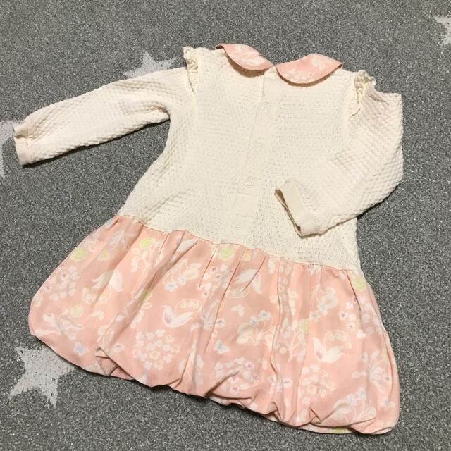 Biquette Club(ビケットクラブ)のビゲットクラブ　長袖ワンピース　90 キッズ/ベビー/マタニティのキッズ服女の子用(90cm~)(ワンピース)の商品写真