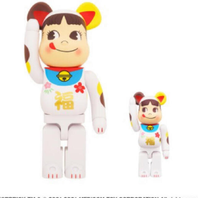 BE@RBRICK 招き猫 ペコちゃん 福 100％ ＆ 400％ ベアブリック