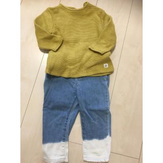 ザラキッズ(ZARA KIDS)のデニムパンツ　70㎝　ZARA セット　セーター　別売り可能(パンツ)