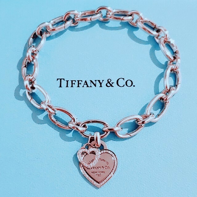 Tiffany & Co.(ティファニー)のティファニー K18 ダイヤ センチメンタルハート ハート タグ ブレスレット レディースのアクセサリー(ブレスレット/バングル)の商品写真