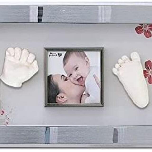 MomsPresent 赤ちゃん 手形 足形 SILVER FRAME