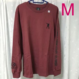 ジーユー(GU)のGU 仮面ライダー コットンクルーネックT 長袖 ワイン M(Tシャツ/カットソー(七分/長袖))