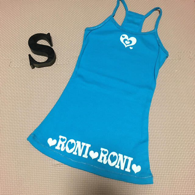 RONI(ロニィ)の37🌸新品🌸サンプルRONI🌸ブルーキャミソール♥️S キッズ/ベビー/マタニティのキッズ服女の子用(90cm~)(Tシャツ/カットソー)の商品写真