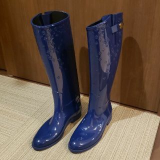 ヴィトン(LOUIS VUITTON) ネイビー レインブーツ/長靴(レディース)の
