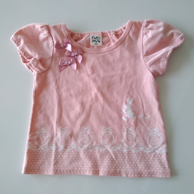 NARUMIYA INTERNATIONAL(ナルミヤ インターナショナル)の女の子T シャツ　ピンク90 キッズ/ベビー/マタニティのキッズ服女の子用(90cm~)(Tシャツ/カットソー)の商品写真