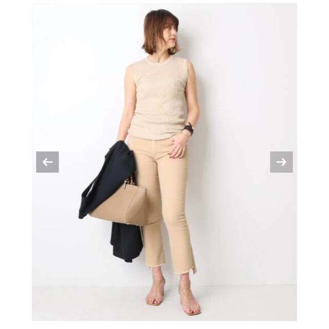 MOTHER BEIGE INSIDER CROPレディース