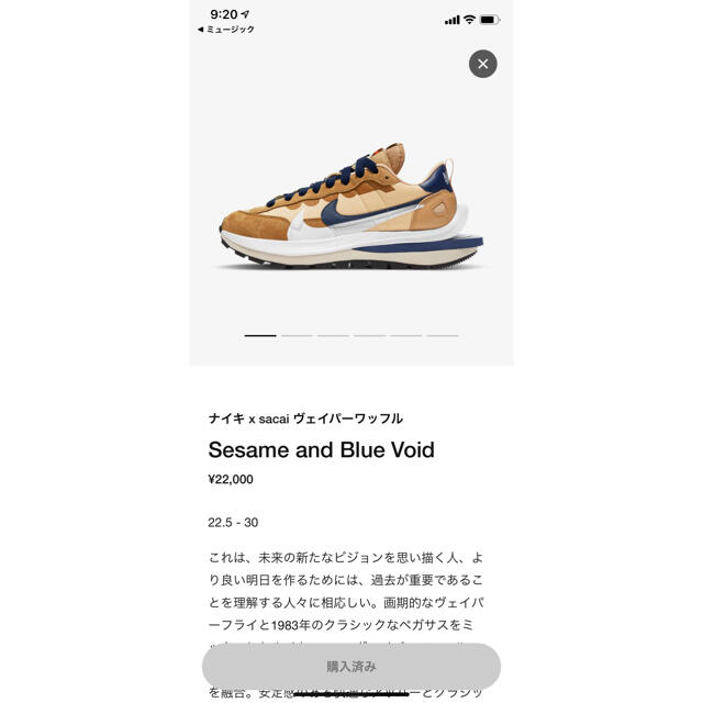 NIKE×sacai ヴェイパーウァッフルのサムネイル