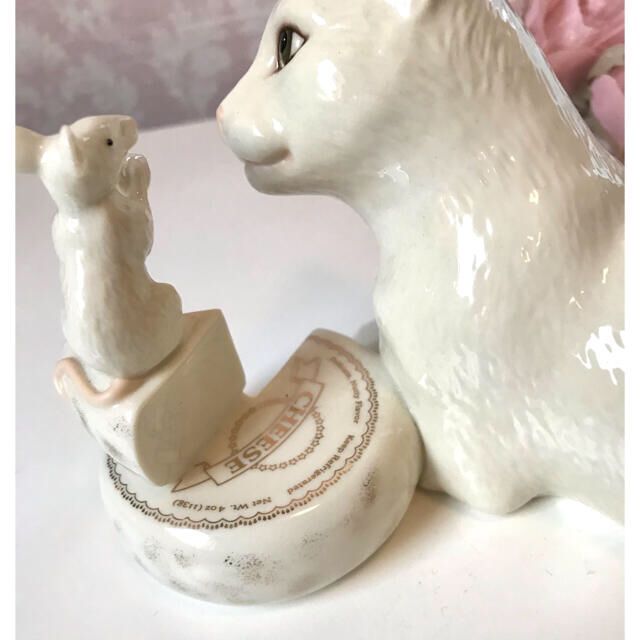 Lenox 白猫とネズミの通販 by ゆきねこショップ｜ラクマ キャットフィギュリン 全長20cm セール通販