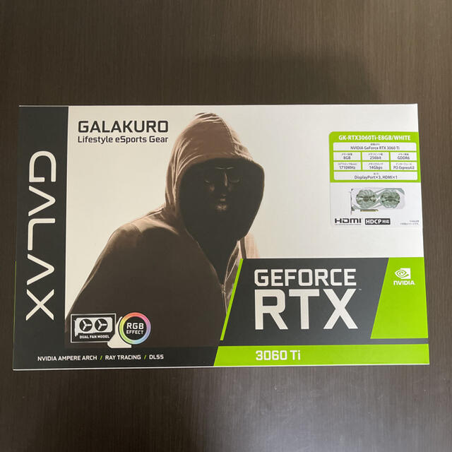 スマホ/家電/カメラGEFORCE RTX 3060 Ti 玄人志向 GALAKURO