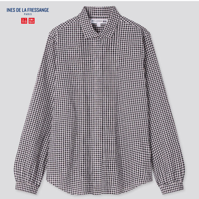 UNIQLO(ユニクロ)のユニクロ　コットンローンチェックシャツ(長袖) レディースのトップス(シャツ/ブラウス(長袖/七分))の商品写真