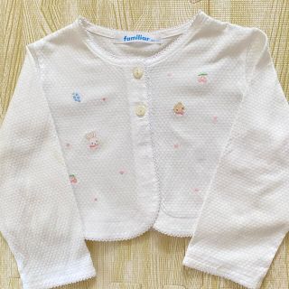 familiar 刺繍 ボレロ カーディガン 80