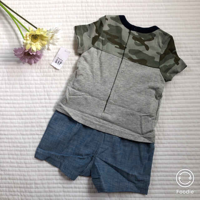 babyGAP(ベビーギャップ)の新品♡gap 迷彩切替カバーオール  キッズ/ベビー/マタニティのベビー服(~85cm)(カバーオール)の商品写真