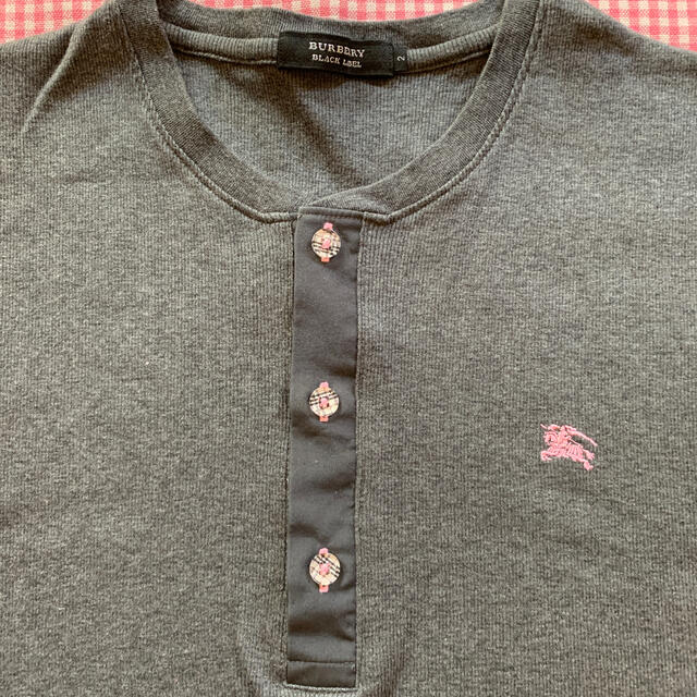 BURBERRY BLACK LABEL(バーバリーブラックレーベル)のバーバリーブラックレーベル　リブTシャツ　サイズ2 メンズのトップス(Tシャツ/カットソー(半袖/袖なし))の商品写真