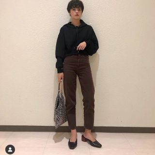 マウジー(moussy)のmoussy  カラーデニム　ブラウン　ハイウエスト　デニム(デニム/ジーンズ)