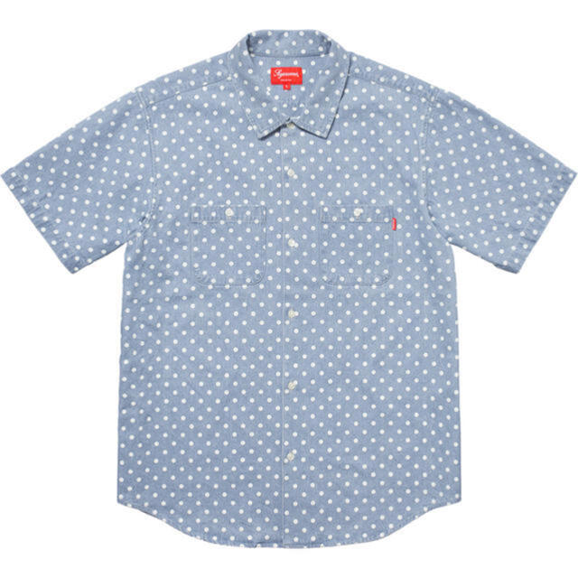 ※送料込 Supreme Polka Dot Denim Shirt L