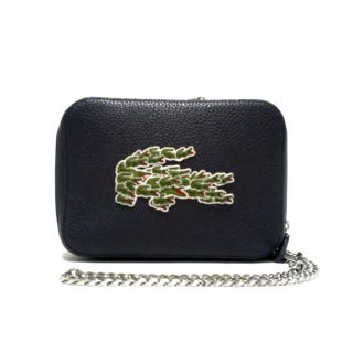 ラコステ(LACOSTE)のラコステ美品  - 黒×グリーン×レッド(ショルダーバッグ)