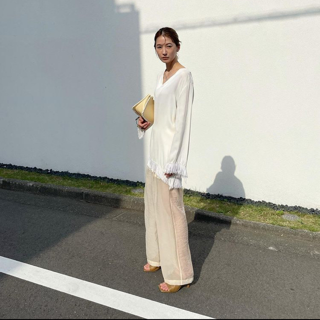 【CLANE】STRAIGHT SHEER PANTS レディースのパンツ(カジュアルパンツ)の商品写真