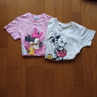 ディズニー(Disney)のミッキー&ミニー半袖Tシャツ2枚セット  130～140cm(Tシャツ/カットソー)