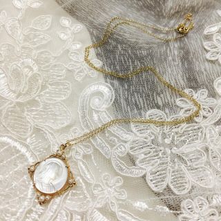アガットクラシック アンティーク一点物 婦人像カメオ 14金 agete