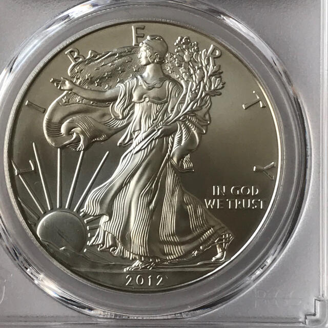 最高鑑定2012 アメリカ シルバーイーグル銀貨 PCGS MS70の通販 by りり ...
