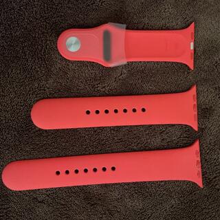 アップルウォッチ(Apple Watch)のApple watch 純正バンド44mm製品RED  (ラバーベルト)