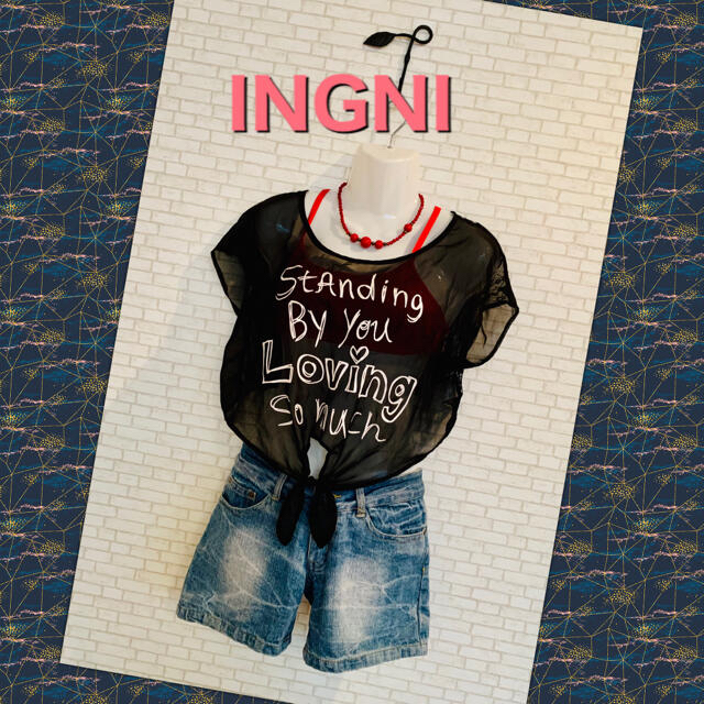 INGNI(イング)のINGNI トップス　シースルー＆レース レディースのトップス(カットソー(半袖/袖なし))の商品写真