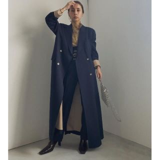 アメリヴィンテージ(Ameri VINTAGE)のAmeri VINTAGE MANNISH BLAZER COAT ネイビー(ロングコート)