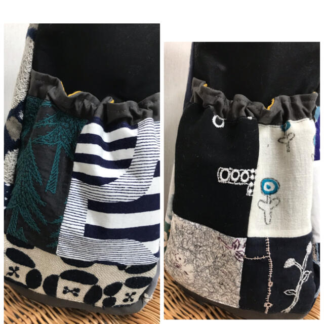 ミナペルホネン*パッチギャザポケバッグ✂️ハンドメイド ミナペルホネン*パッチギャザポケバッグ✂️ハンドメイド