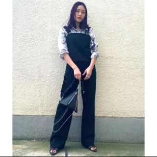 アメリヴィンテージ(Ameri VINTAGE)のSET UP DENIM OVERALL ブラック(サロペット/オーバーオール)