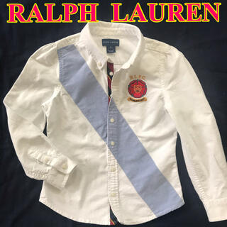 ラルフローレン(Ralph Lauren)のラルフローレン  ガールズ　オックスフォードシャツ　ブラウス　バナーストライプ (ブラウス)