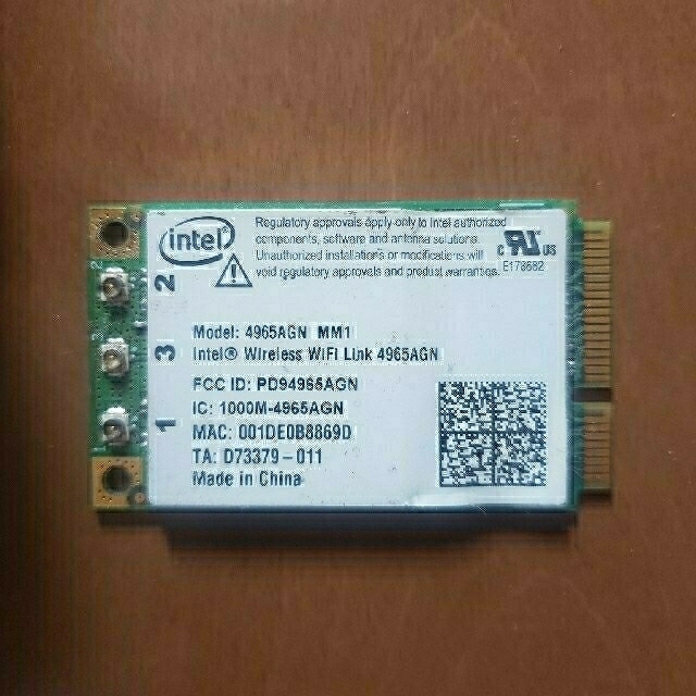 intel WLAN WiFi Link 4965AGN 無線LANカード スマホ/家電/カメラのPC/タブレット(PCパーツ)の商品写真