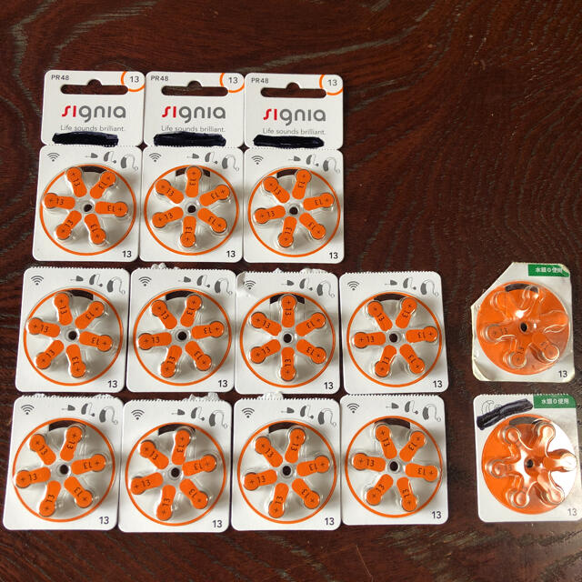 シグニア 補聴器用空気電池　PR48(13)  オレンジ スマホ/家電/カメラの美容/健康(その他)の商品写真