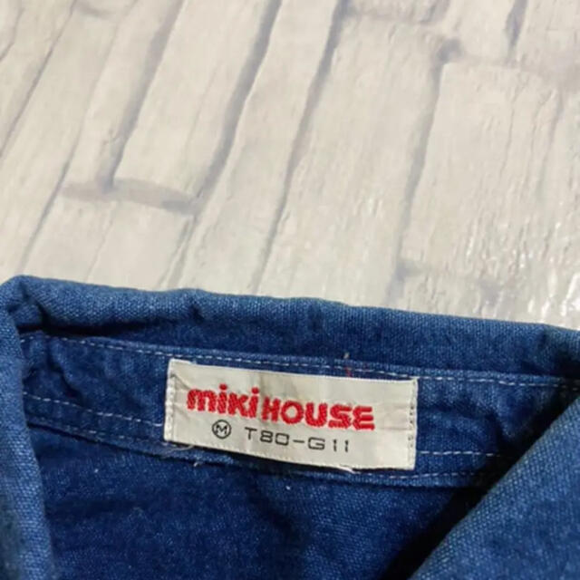 mikihouse(ミキハウス)のミキハウス　デニム　シャツ　80 キッズ/ベビー/マタニティのベビー服(~85cm)(シャツ/カットソー)の商品写真