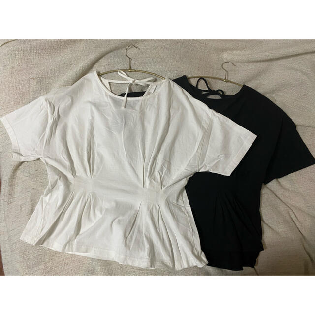 RETRO GIRL(レトロガール)のバックリボン デザインTシャツ トップス カットソー 2枚 レディースのトップス(Tシャツ(半袖/袖なし))の商品写真